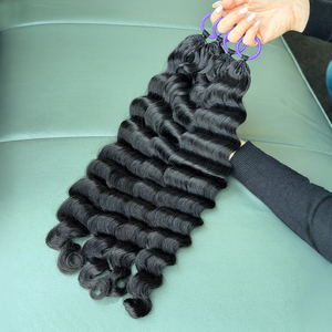 Extensiones de Cabello Virgen Camboyano al Por Mayor, Ondulado Profundo, para Crochet, Variedad de Curvaturas - Product Image 2