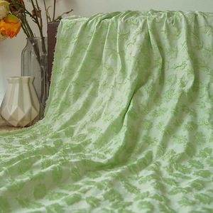 Tela Jacquard Decorativa con Estampado <span class=keywords><strong>Floral</strong></span> en Relieve, Estilo Nube Verde Fresca de Verano, Suave y Elegante, para Vestidos de Mujer - Product Image 3