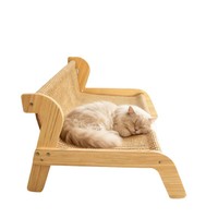 Grande planche à gratter durable pour chat avec transat intégré, utilisable toute l'année, lit pour chat, canapé et hamac