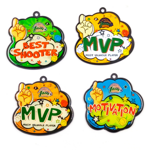 Medallas Deportivas de Metal Dorado de Diseño Profesional Unidireccional para Triatlón, Maratón y Carreras, Medallas de Esmalte Personalizadas con Resina Epoxi - Product Image 2