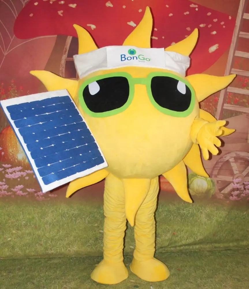 Disfraz de mascota solar de energía solar personalizado Funtoys con panel solar Carnaval de Halloween para adultos