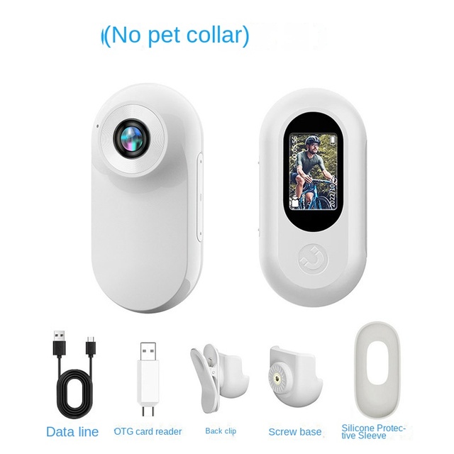 Cross Border Pet Recorder Thumb Pet Camera 1080P 8MP Loop Recording Wide Angle TF Card Cat Dog View Collar
