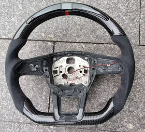 Volant en fibre de carbone pour <span class=keywords><strong>Audi</strong></span> A4 A5 8T A6 C7 A7 Q5 8R, volant universel personnalisé avec LED forgées, mise à niveau TT pour <span class=keywords><strong>Audi</strong></span> - Product Image 3