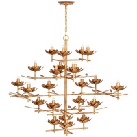 Américain Moderne Rond Salon Plâtre Fleur Bougie Lustre Blanc Doré Maison Hôtel Chambre à coucher Salle à manger Lampe suspendue