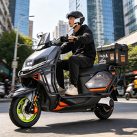 Moteur haute vitesse 60V 72V 1500W 2000W pour moto et scooter de ville pour adultes avec boîte de rangement arrière 1500W 72V 32Ah