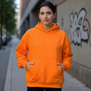 Sweat à capuche personnalisé pour femme, en coton et polyester, molletonné, coupe décontractée, streetwear, prêt à expédier, service OEM - Product Image 2