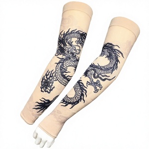 Manches de protection solaire anti-UV en nylon/cachemire à impression numérique 360°, motif Dragon Descendants, best-seller transfrontalier - Product Image 1