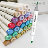 Ensemble de marqueurs à pointe ronde à base d'alcool rechargeables IERS OHUHU pour adultes et enfants