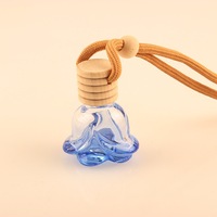 Bouteille de parfum de voiture vide de 6ml en forme de rose noire dégradée de luxe