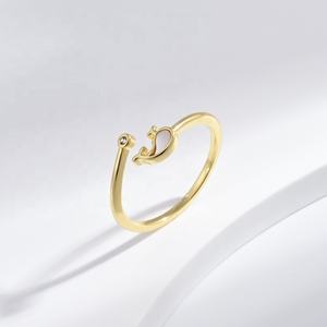 Anillo de plata 925 con piedras preciosas, joyería de moda para mujer, estilo vintage, chapado en oro de 14k, anillos apilables ajustables para dedo, precio al por mayor. - Product Image 2