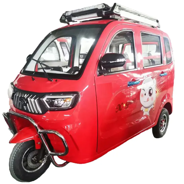 Elektrikli araç 2000w E Motor elektrik tamamen kapalı üç tekerlekli bisiklet ucuz 3 tekerlekli 4 tekerlekli 60V kapalı 3 tekerlekli bisiklet taksi