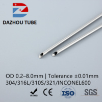 Tube capillaire de précision en acier inoxydable 304 316L 904L 317L, ultra fin, micro-aiguille creuse, découpe laser, pliage, sertissage
