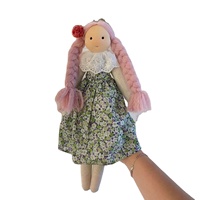 Nouvelle poupée longue en tissu faite à la main, style conte de fées coréen-nordique, avec tresses et robe florale, poupée gothique pour 4-6 ans