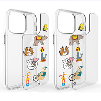 Nouvelle coque de téléphone portable 2-en-1 haute transparence avec plaque arrière détachable pour iPhone 14 15 16 Pro Max 17 17 Pro 17 Pro Max