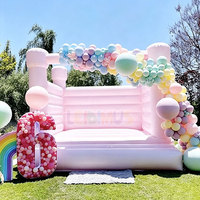 Château Gonflable Blanc Commercial avec Piscine à Balles, Toboggan Aquatique et Piscine – Idéal pour Mariages et Locations