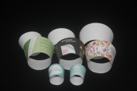 Emballage pour gobelets de crème glacée, 50 pièces, personnalisé