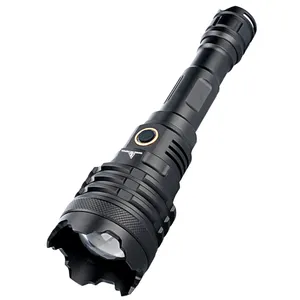 Aluminum Alloy Waterproof High Power Flashlight Rechargeable LED Torch 50 Watt LED Flashlight