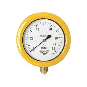 प्रभाव प्रतिरोध स्टेनलेस स्टील 100 एमबीएआर डायाफ्राम सील एमबीएआर कम दबाव नापने का यंत्र - Product Image 2