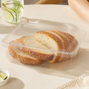 Clear PET Plastic <b>Dessert</b> Container with Lid 13oz Food Grade Stackable Pastry <b>Box</b> for Bread Cake Storage - Product Image 4