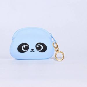 Nuova Borsa per il Trucco in Silicone a Forma di Orso con Portachiavi, Portafoglio Morbido in Cotone, Vendita all'Ingrosso - Product Image 1