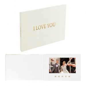 Nouvelle Conception 2025 – Brochure d'Invitation de Mariage Luxueuse avec Écran IPS LCD 7 Pouces, Dorure à Chaud, 4 Go, Livre Vidéo A5 « Notre Mariage », en Papier Durable - Product Image 1