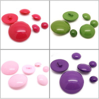 Dôme en forme d'arc de champignon, 10mm, vêtements en plastique Polyester multi-tailles, couture de boutons de tige en résine