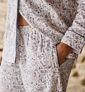 Vente en gros de pyjamas en coton 100% à manches longues, ensemble luxueux, romantique, vintage, vêtements de nuit, vêtements de détente pour femmes, vêtements doux pour le printemps et l'hiver - Product Image 3