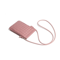 Mini sac tressé téléphone porte-monnaie mode simple petit sac à main sac à bandoulière femme décontracté polyvalent diagonale sac à bandoulière