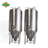 Fermenteurs à bière en acier inoxydable de 200 L avec couvercle isolé et trappe d'accès supérieure