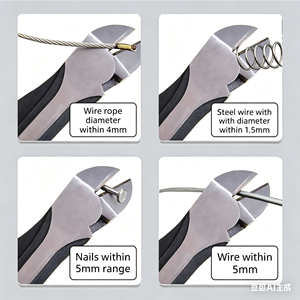 <span class=keywords><strong>Pince</strong></span> à dénuder électrique à bec coudé, extra-longue, à bec décalé, à bec long et pointu, en acier, avec poignée ABS OEM - Product Image 2