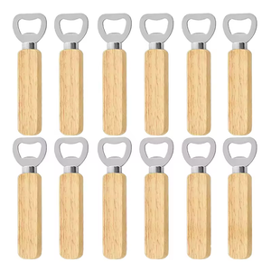 עץ כף יד כבד כבד נירוסטה הברמן נירוסטה פותחן בקבוק עץ ידית ידית בקבוק עבור בר מטבח ביתי או מסעדה - Product Image 2