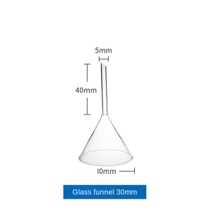 Equipo de laboratorio de <span class=keywords><strong>química</strong></span> de escuela secundaria 60/75/90/100mm embudo de vidrio grueso boca de cuello corto suministros de laboratorio OEM - Product Image 6