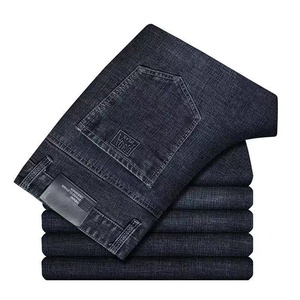 <span class=keywords><strong>Jeans</strong></span> Casual da <span class=keywords><strong>Uomo</strong></span> a Vita Alta, Gamba Dritta, con Fodera in Pile Ispessito, Resistenti al Freddo e all'Usura - Product Image 5