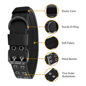 Heavy Duty Metal Pin Hebilla Nylon <span class=keywords><strong>Dog</strong></span> Colla Correas ajustables duraderas Collares de trabajo para perros grandes - Product Image 1