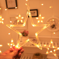 Guirlande lumineuse LED décorative en forme de rideau de glaçons et d'étoiles scintillantes pour intérieur, mariage, fête, jardin, mur, Noël