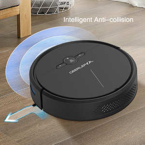 Geerlepol Robot Aspirateur à forte aspiration Robot Aspirateur Serpillière App Alexa Contrôle vocal Bandes limites Noir - Product Image 3