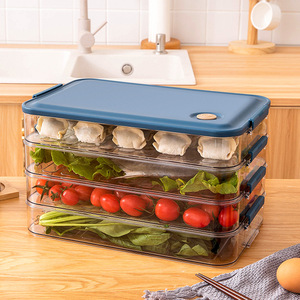 <b>Food</b> <b>Storage</b> Boxes <b>Stackable</b> Transparent With Lid For Refrigerator Kitchen Use 4 Tier Fresh <b>Food</b> <b>Container</b> - Product Image 1