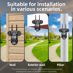 Cámara de Seguridad Inalámbrica <span class=keywords><strong>V380</strong></span> <span class=keywords><strong>Pro</strong></span>, Cámara IP para Exteriores, Cámara de Red con Triple Lente - Product Image 5