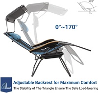 Chaises de plage inclinable et réglables, chaises de Patio, de salon avec porte-tasse