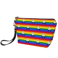 Trousse de Maquillage Personnalisée en Cuir PU Effet Arc-en-ciel Two Spirit Gay pour les Voyages Interurbains, le Rangement sur Coiffeuse et les Stocks en Gros