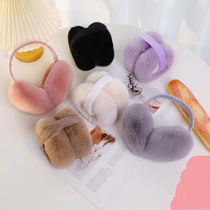 <span class=keywords><strong>Cache</strong></span>-oreilles d'hiver en polaire pour femmes, mignons, pliables, chauds, en peluche douce, pour le cyclisme, les activités de plein air et le quotidien, en stock - Product Image 3