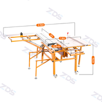 Scie électrique à double lame à levage électrique, scie électrique miniature portable, scie à table coulissante pour le travail du bois