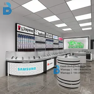 Tienda de electrónica moderna Diseño de interiores Tienda de teléfonos móviles Diseño de interiores Quiosco de teléfono