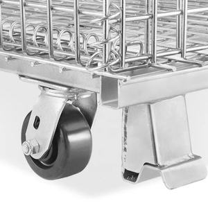 Welded <strong>Gabion</strong> Storage Cage with Wheels Square Mesh Galvanized <strong>Steel</strong> Wire for Warehouse Use Cutting &amp; Bending Services - Product Image 5