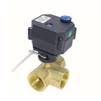 Vanne à boisseau sphérique électrique en laiton Flomarvel 3 voies type L, fabricant DN8 DN15 DN20 DN25 IP67, engrenages entièrement métalliques, OEM ODM