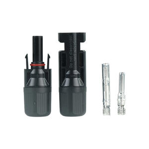 Ce Tuv Certified Mc4 Solar Connector Pc Model 1000V <b>Waterproof</b> Male Female Plug Round Black Ip68 <b>Cable</b> End 30A - Product Image 1