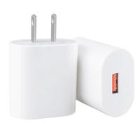 Chargeur USB simple Ilepo 18W à charge rapide QC 3.0, chargeur portable, prise US pour les voyages, compatible avec les téléphones Android