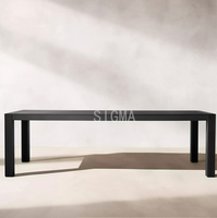 Nouveau design, vente en gros, cadre en aluminium et métal de haute qualité, ensemble de base, table à manger centrale, chaise rectangulaire en aluminium