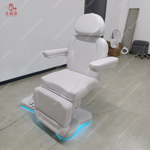 Fauteuil Pivotant Électrique Blanc Moderne pour Podologie, Tatouage, Esthétique, Salon de Beauté, Soins Faciaux et <span class=keywords><strong>Table</strong></span> de Massage Spa - Product Image 2