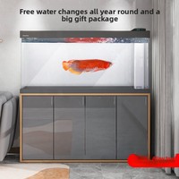 Aquarium d'extérieur grand format en verre ultra-transparent 500L-1500L avec filtre de fond intelligent et éclairage de luxe – Vente en gros usine